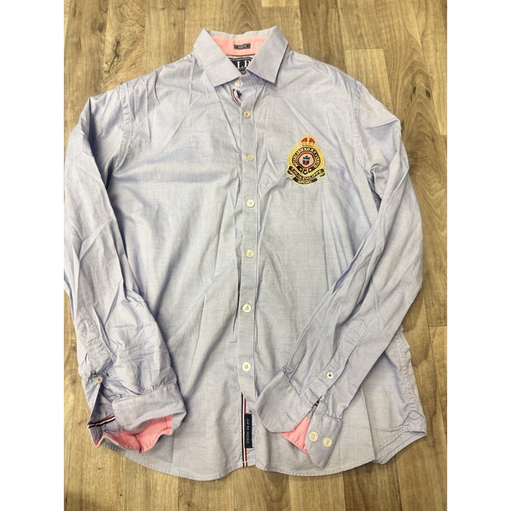 Louis Philippe Sport Men's Light Blue Button Down Shirt 100%‎ Cotton 42cm